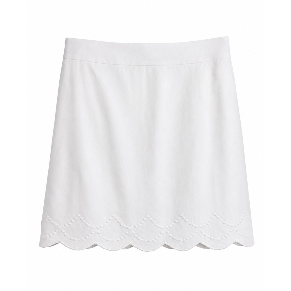 Talbots White Scallop Hem Skirt – Size 8 Petite